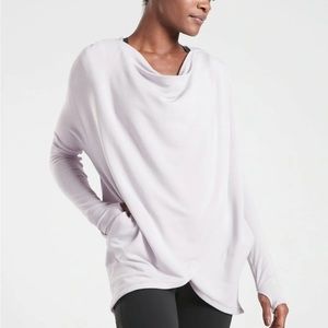 Athleta Purana Wrap Hooded Sweatshirt Twilight Lilac Small